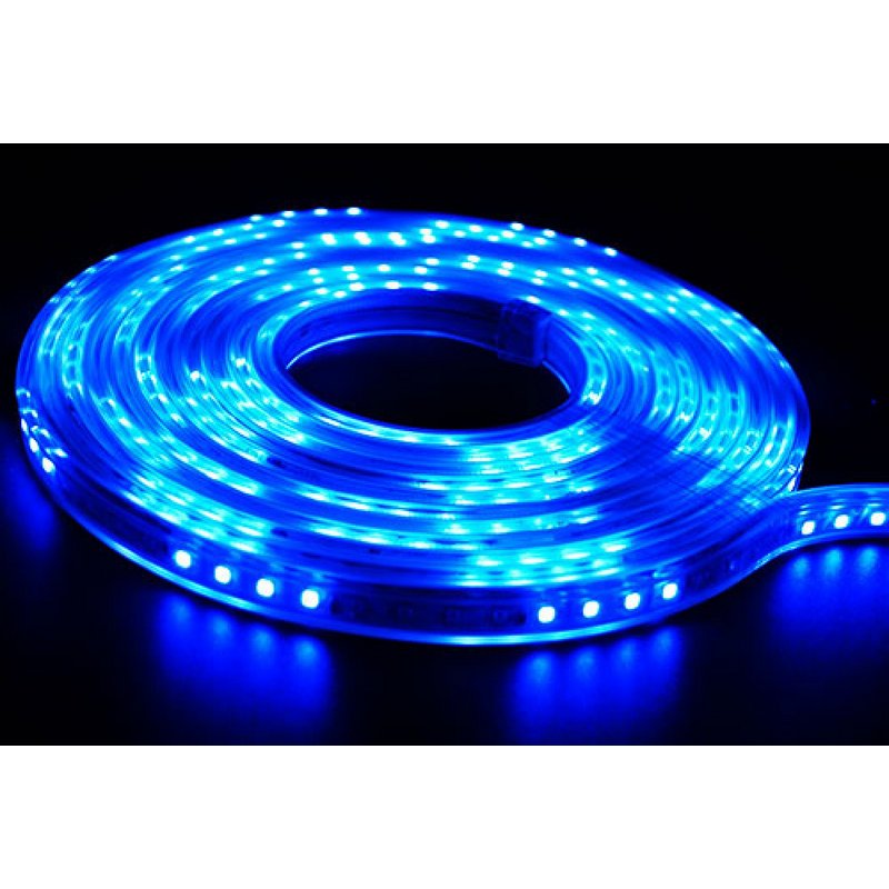 Гибкая уличная LED лента с контроллером, 5 м, синий